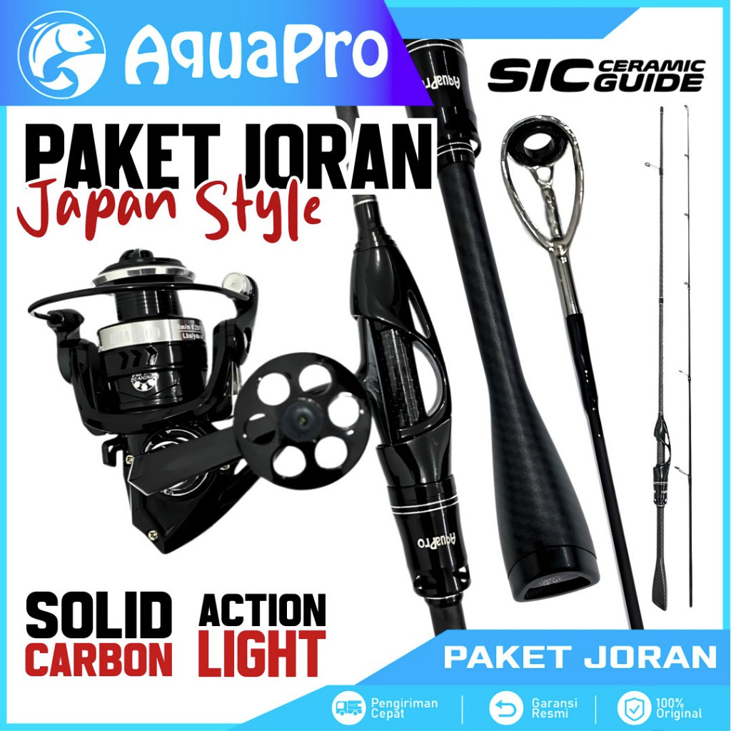 PROMO 1 Set Joran Pancing Spinning & Casting 1.65M 1.80M Gagang Karbon Joran Casting Dengan Reel Pan