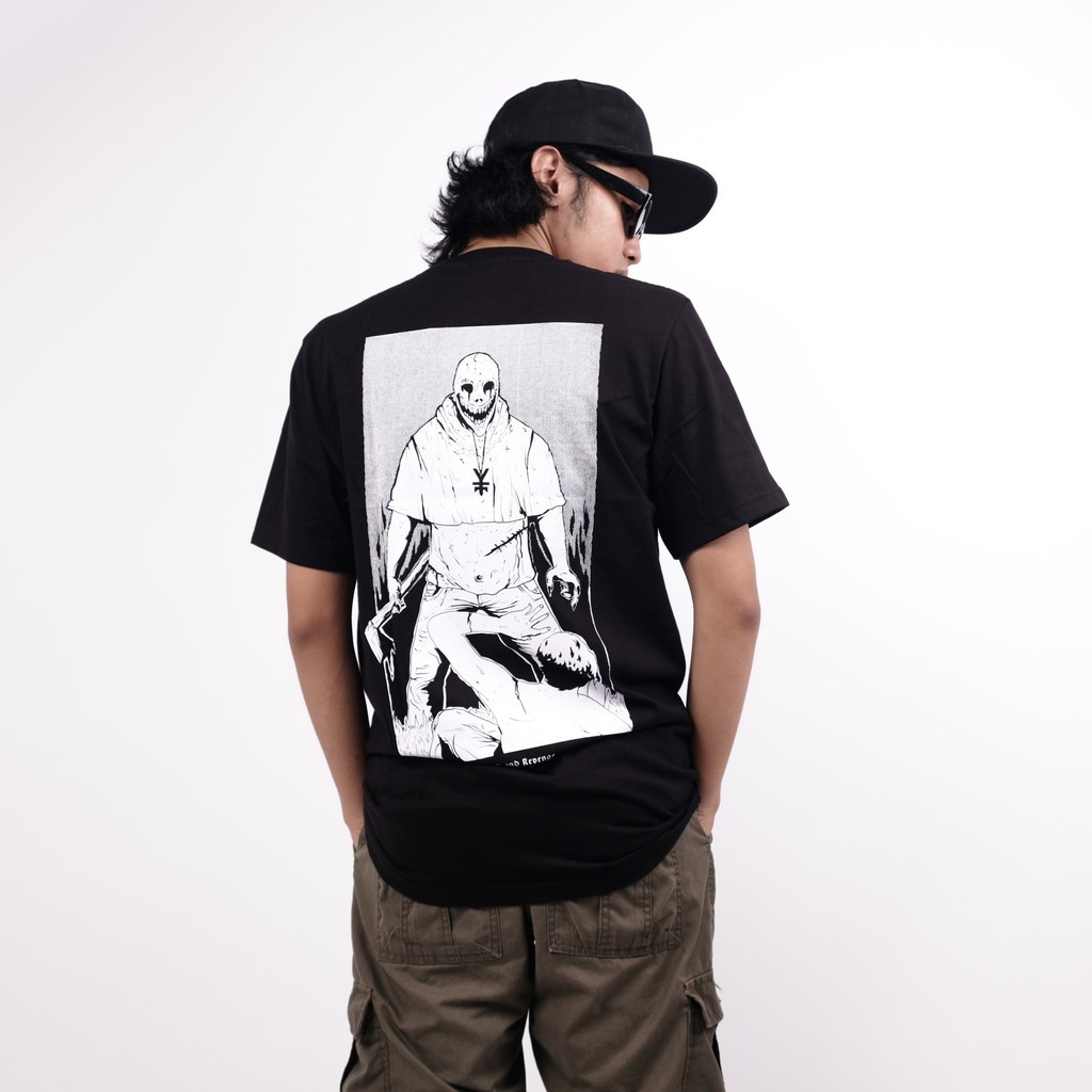KAOS Kaos Metal Distro Pria Craven Hitam Vampire Kingdom
