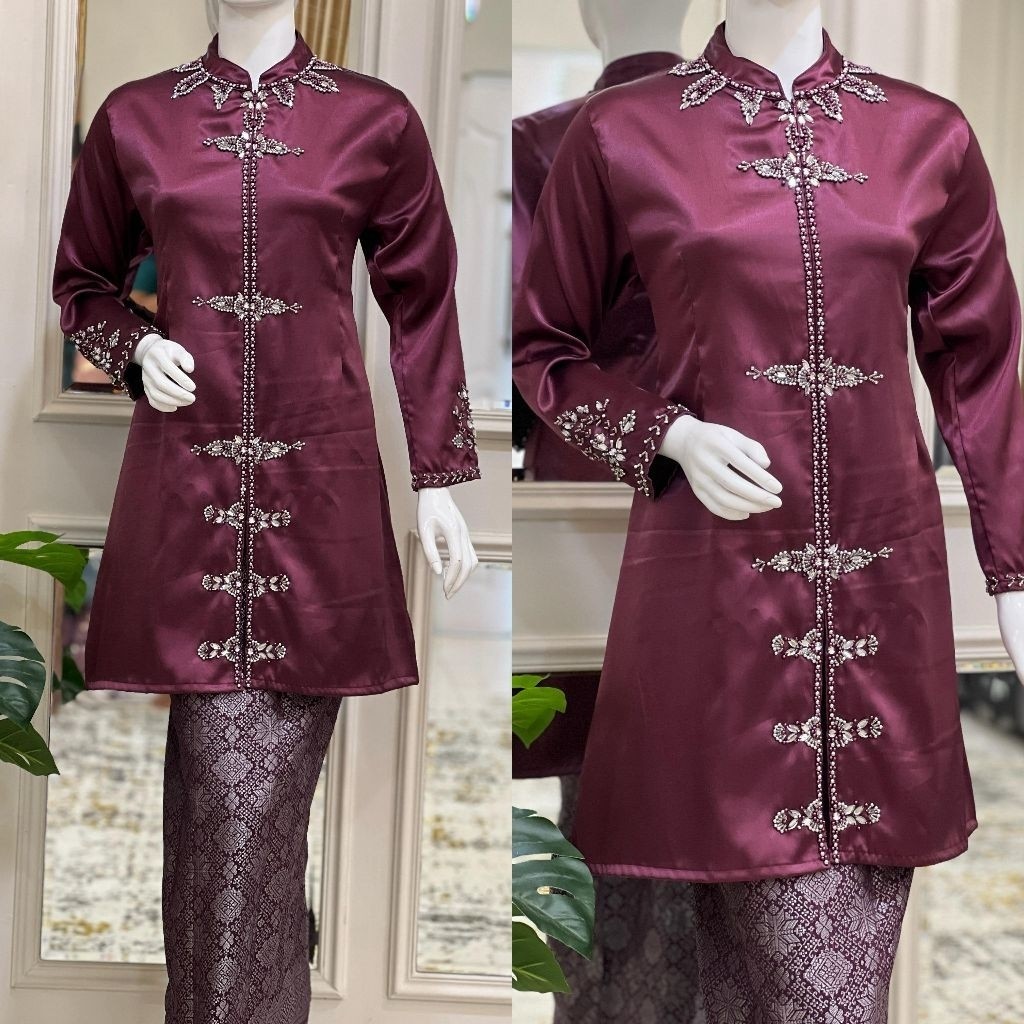 Arumi Kebaya Tunik Busui Friedly Mix Payet Kebaya Pesta Kebaya Busui Kebaya Kondangan Kekinian - Aru