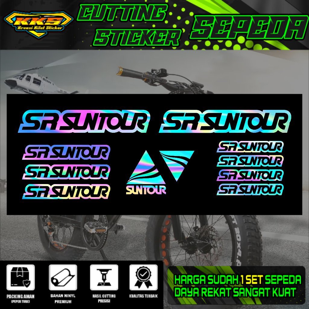 cutting stiker sticker sepeda SR SUNTOUR