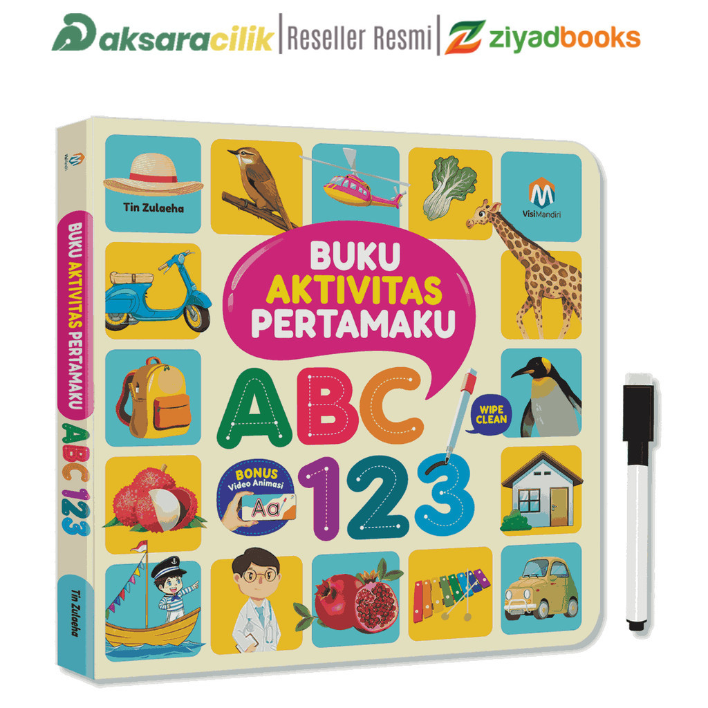 TERLARIS  Ziyadbooks Buku Aktivitas Pertamaku ABC 123 Edukasi Bayi Babybook Anak Bergambar 1 2 3
