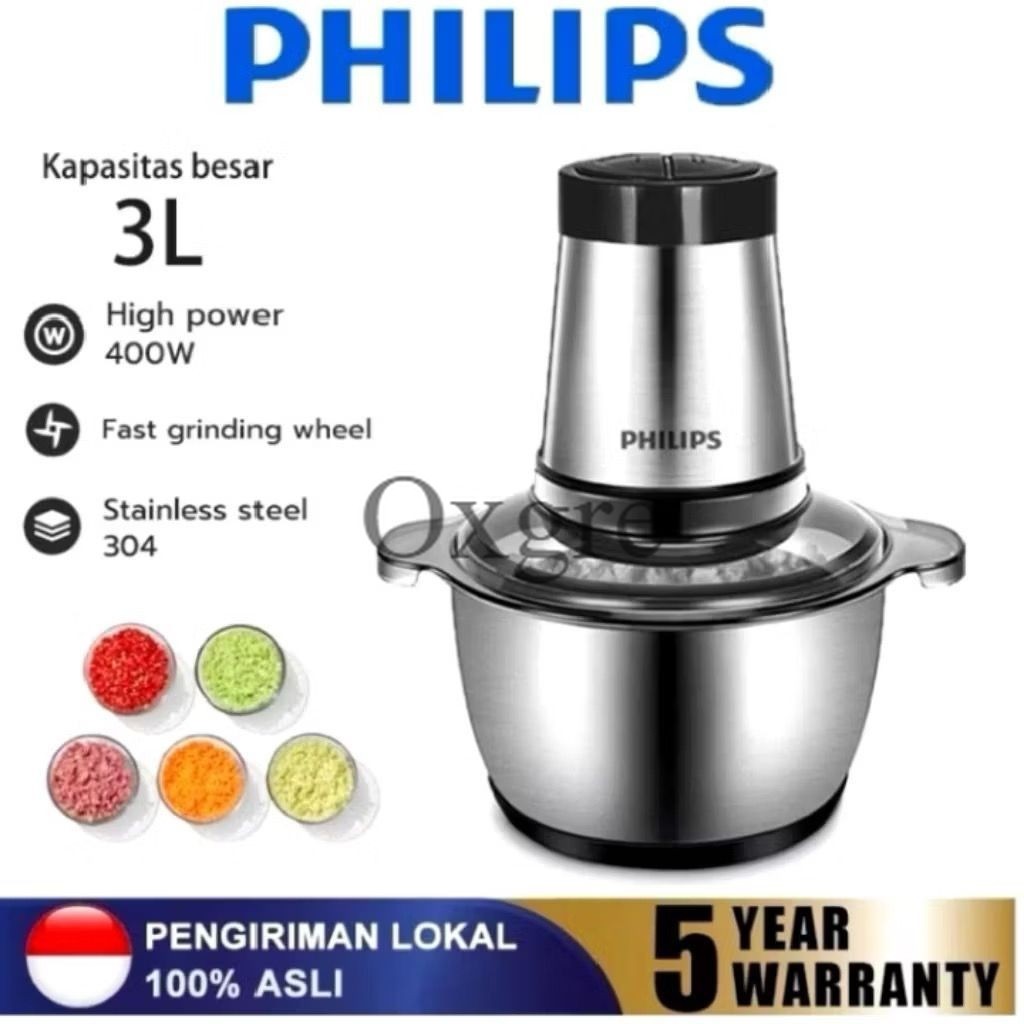 PromoChopper Philips Daging Blender Bumbu Electric 400W 2L  304 Meat Grinder Food Processor