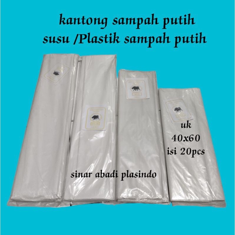 KANTONG PLASTIK SAMPAH UK 40X60,,PLASTIK SAMPAH PUTIH,KANTONG SAMPAH