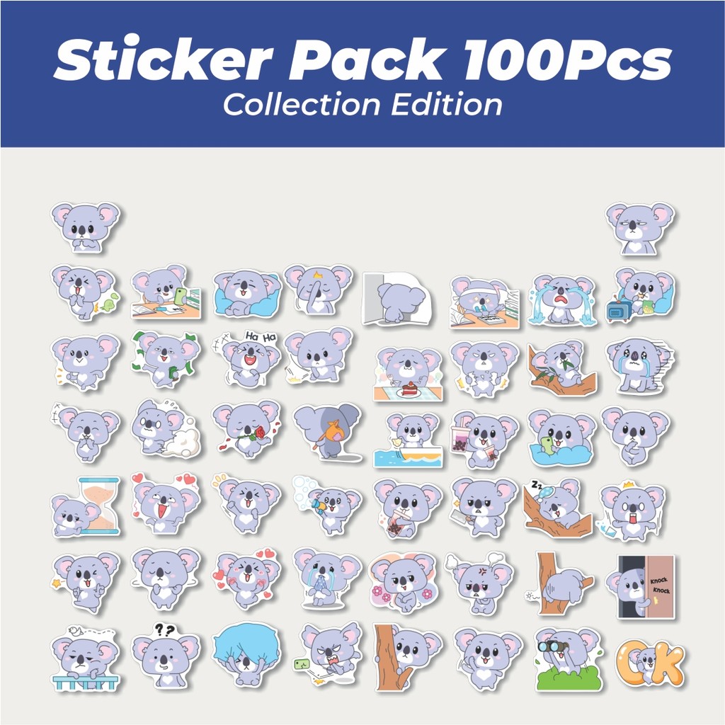 

Hot Stiker Cowapi Koala Lucu Anti Air Stikers Berperekat Waterproof Sticker Decal Buat Motor Helm Buku Journal Koper Casing HP Laptop Botol Minum
