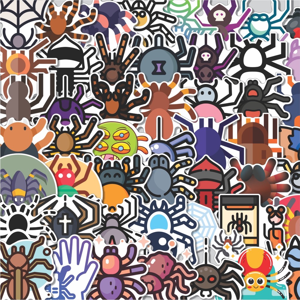 

Stiker Cutting Pack Stiker Tarantula Animasi Isi 100Pcs Series Aesthetic Lucu Keren Untuk Koper Bahan Vynil