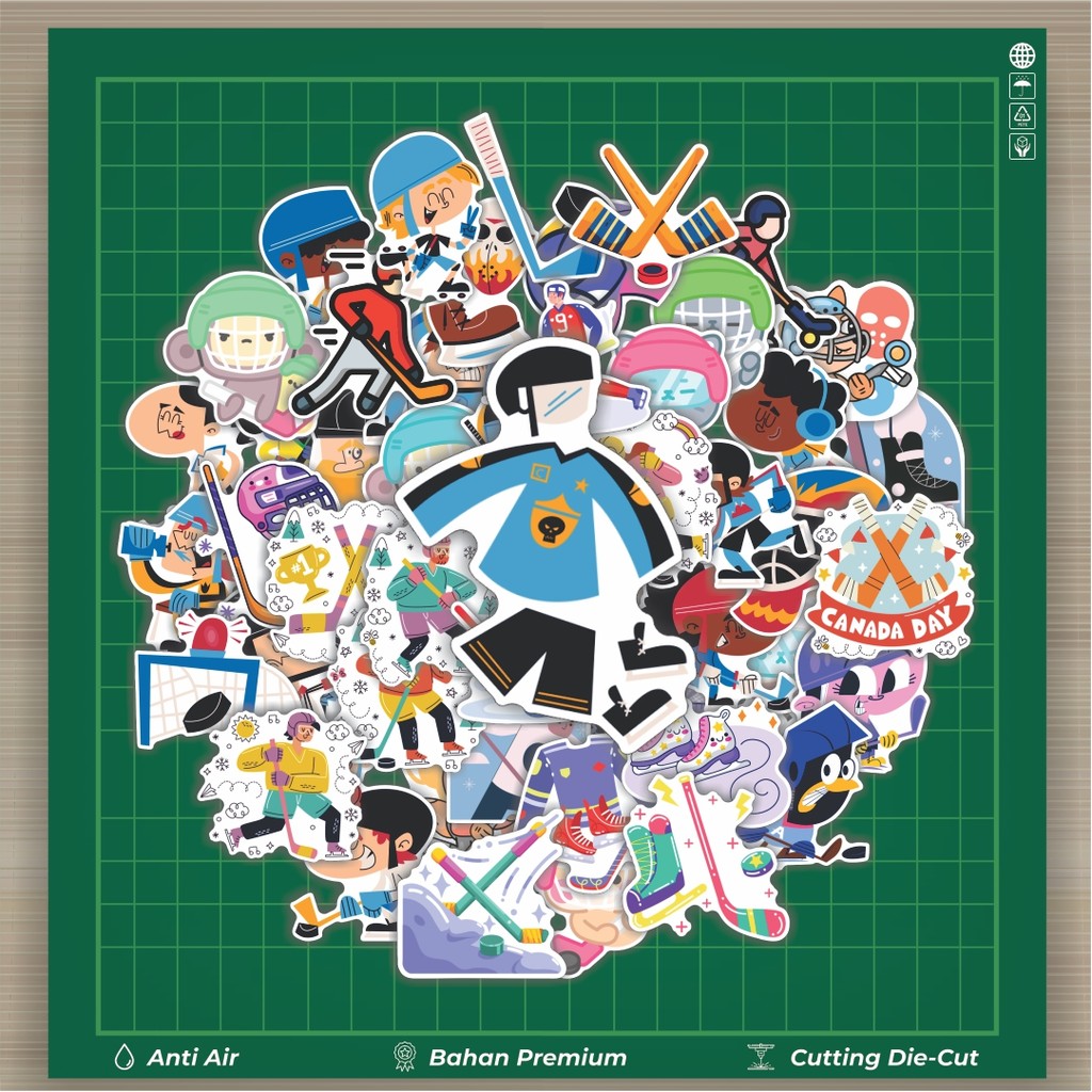 

HOT 50 PCS STIKER Stiker Hockey Animasi Stiker Fashion Cars Decal Dingin Kartu Album Custom Vinyl Anti Air- Sticker Aesthetic Buku Journal Koper Casing HP Tablet Laptop Helm Motor Botol Minum