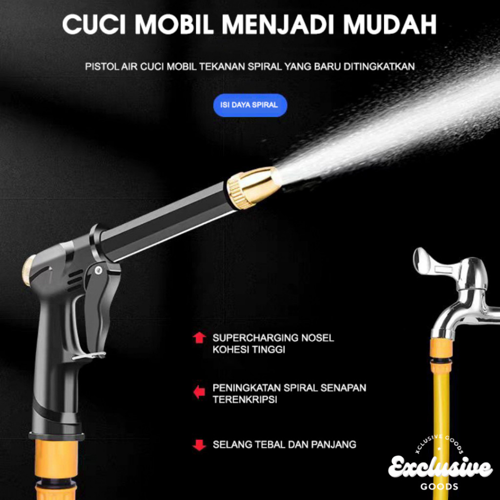 [XGoods] Kepala Semprotan Air Tanpa Listrik Alat Buat Cuci Mobil Motor Kendaraan Semprotan