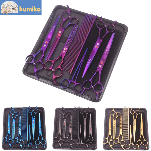 GUNTING GROOMING ANJING KUCING SET - PET GROOMING SCISSORS SET