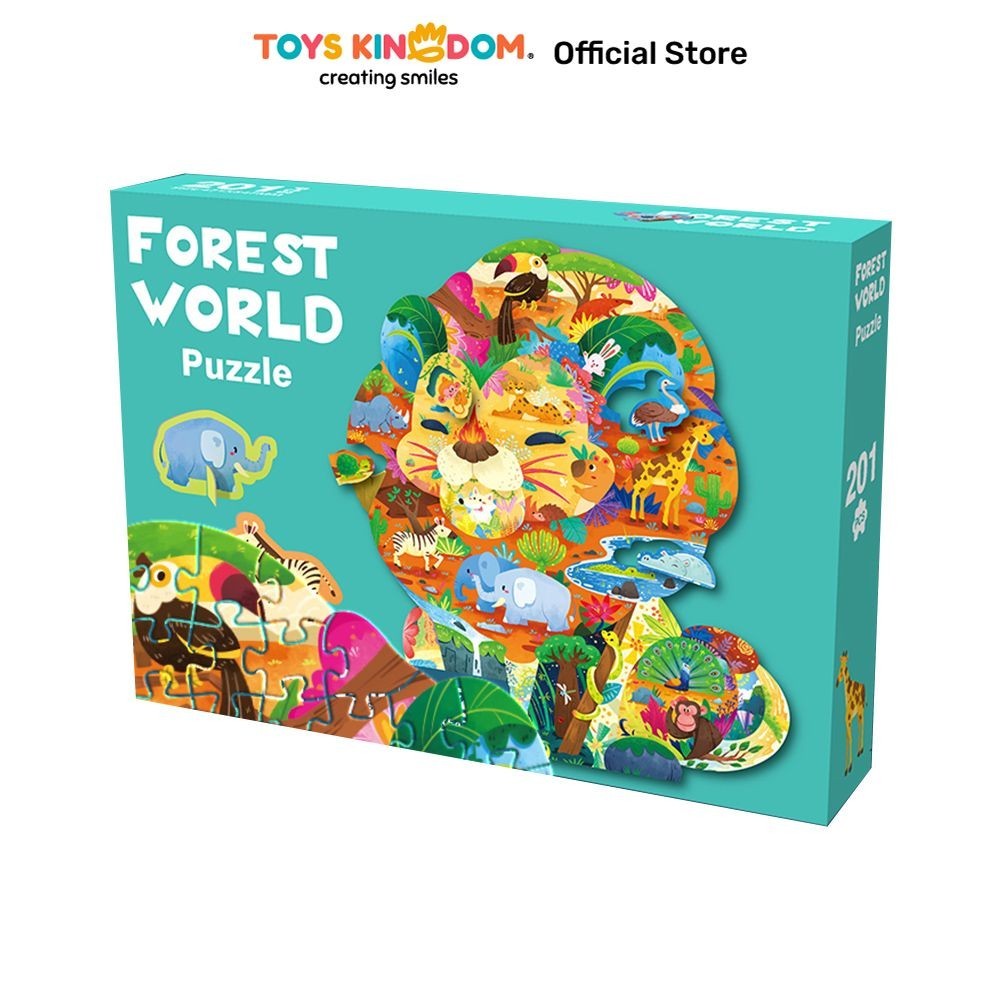 Toys Kingdom Kiddy Fun Forest World Puzzle Set 200 Pcs - Mix Kids Toy Toys Mainan Susun Benda Kartu 