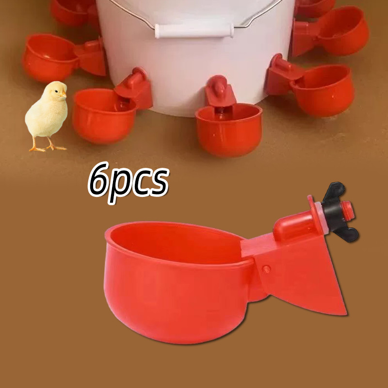 6Pcs Mangkuk Minum Otomatis Ayam / Tempat Minum Ayam Otomatis / Alat Minum Ayam Burung