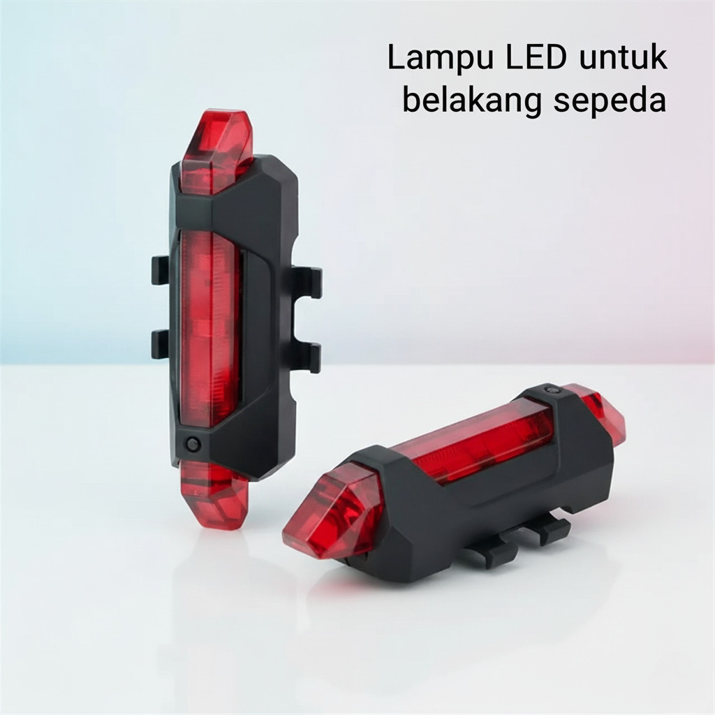 Lampu LED Belakang Sepeda Tail Light USB Rechargeable Bisa Di Cas Waterproof Tahan Hujan Meningkatka