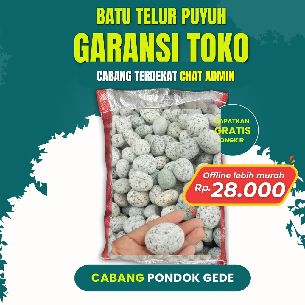Batu Coral Hias Telur Puyuh