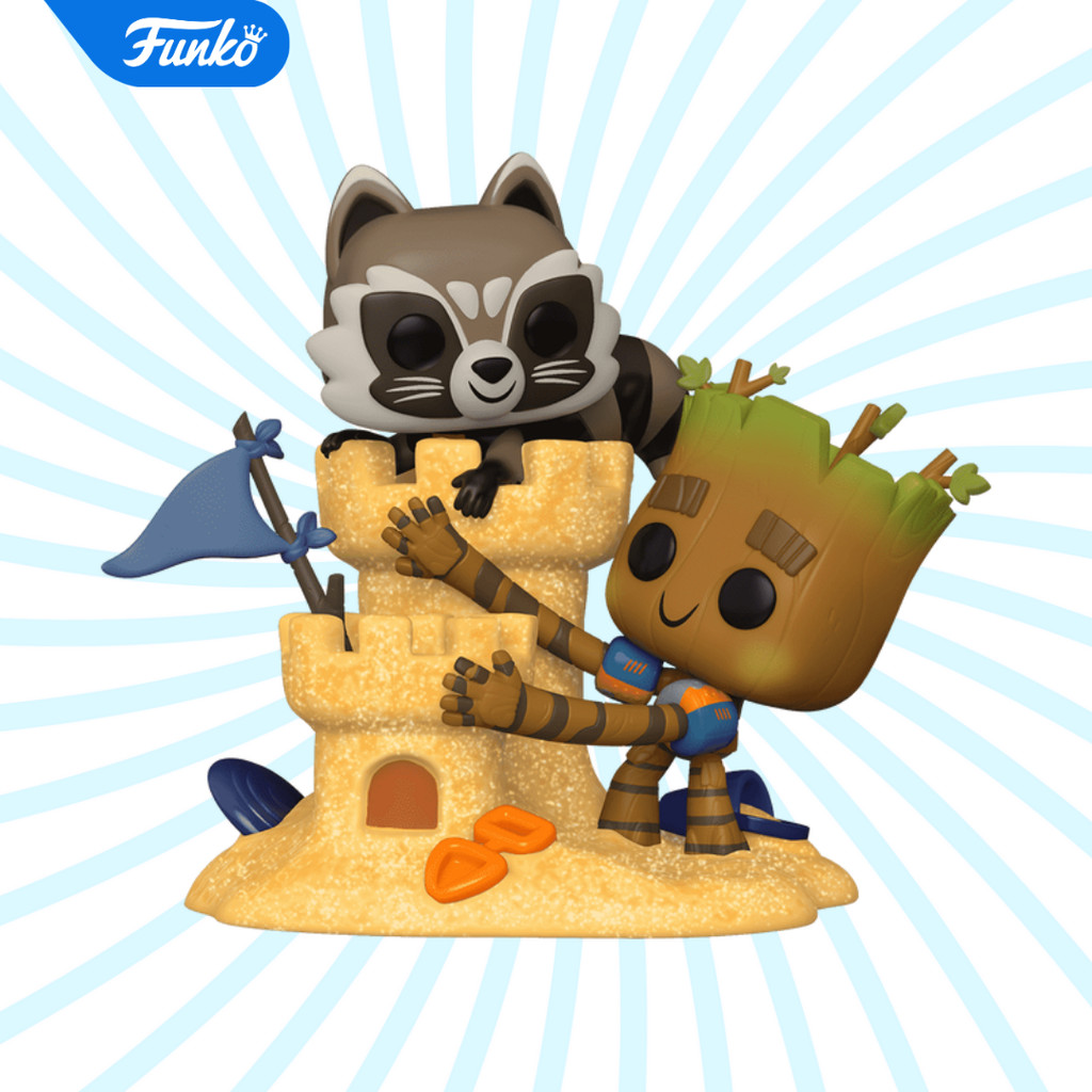 Funko POP Moment Marvel Beach Day Rocket & Groot