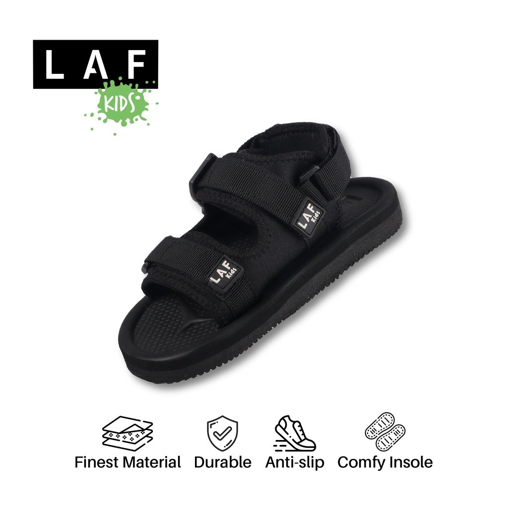 Sandal Gunung Sendal Anak Laki laki Perempuan Original Imaji Hitam LAF Project