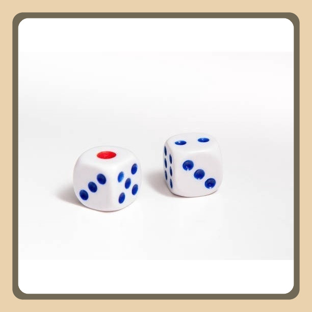 Dadu Mainan PVC Putih 18mm | Dice Board Game Domino Ular Tangga Monopoly Ludo

