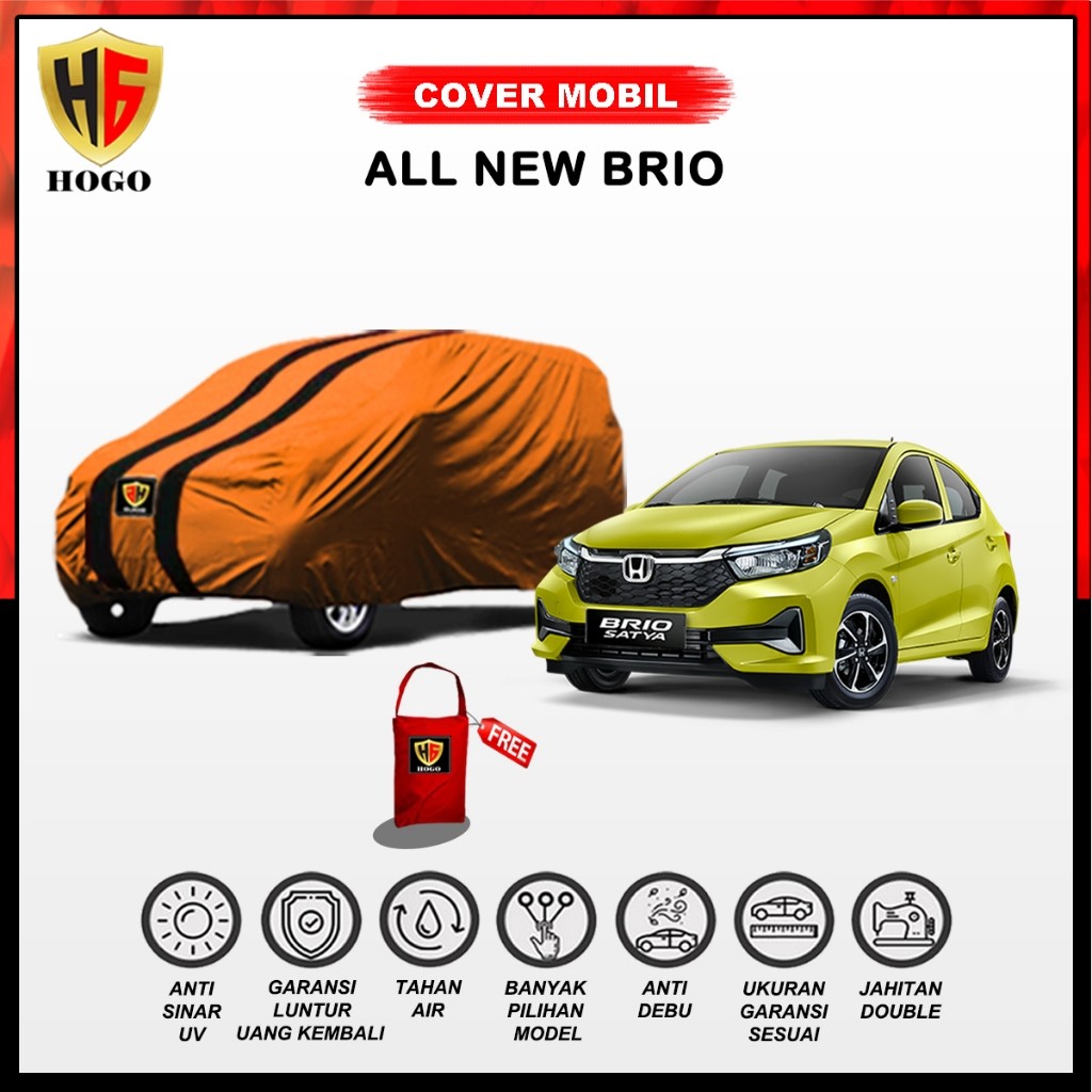 Hogo Body Cover Mobil Brio / Sarung Penutup Honda Brio Satya RS Outdoor 2018 2019 2020 2021 2022 202