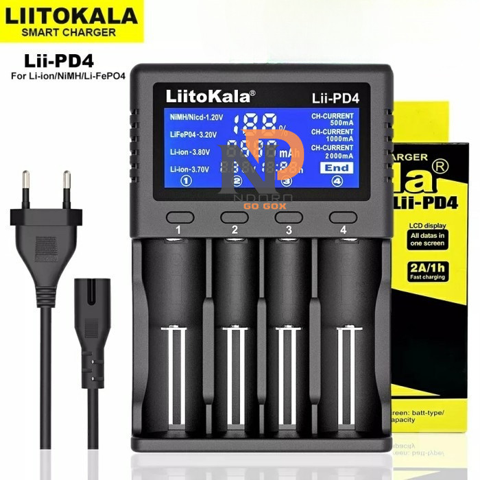 Liitokala Lii-PD4 Litokala Lii-PD4 Universal Smart Baterai charger Li-Ion LiFePO4