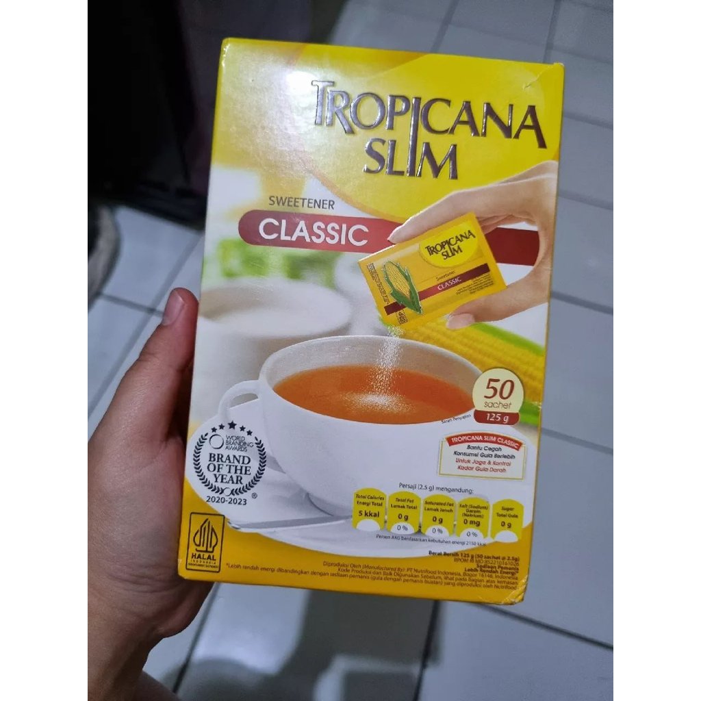 Gula Tropicana Slim Classic Box 50 Sachet / Gula Tropicana
