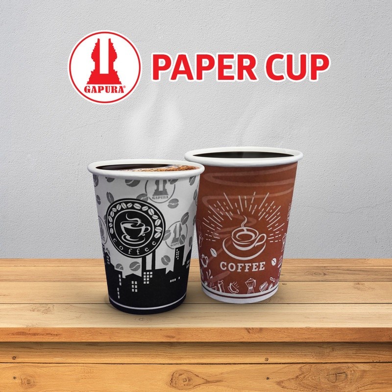 Gapura Paper Cup / Wadah Minuman Panas / Gelas Kertas Kopi Teh / 8 oz