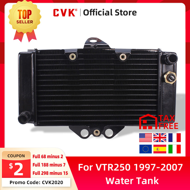 CVK Aluminium Radiator Cooler Cooling Water Tank for Honda VTR250 VTR 250 1997 1998 1999 2000 2001 2