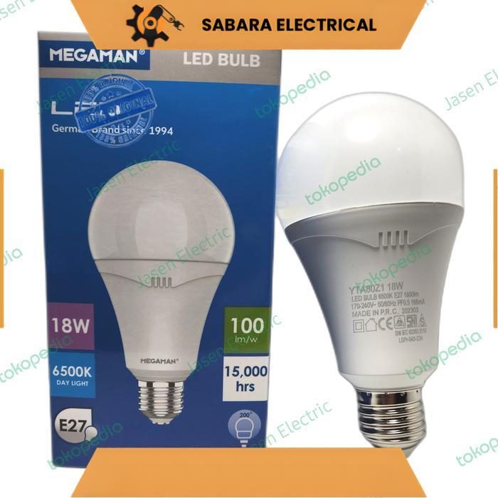 LAMPU LED MEGAMAN 18W 18WATT CAHAYA PUTIH