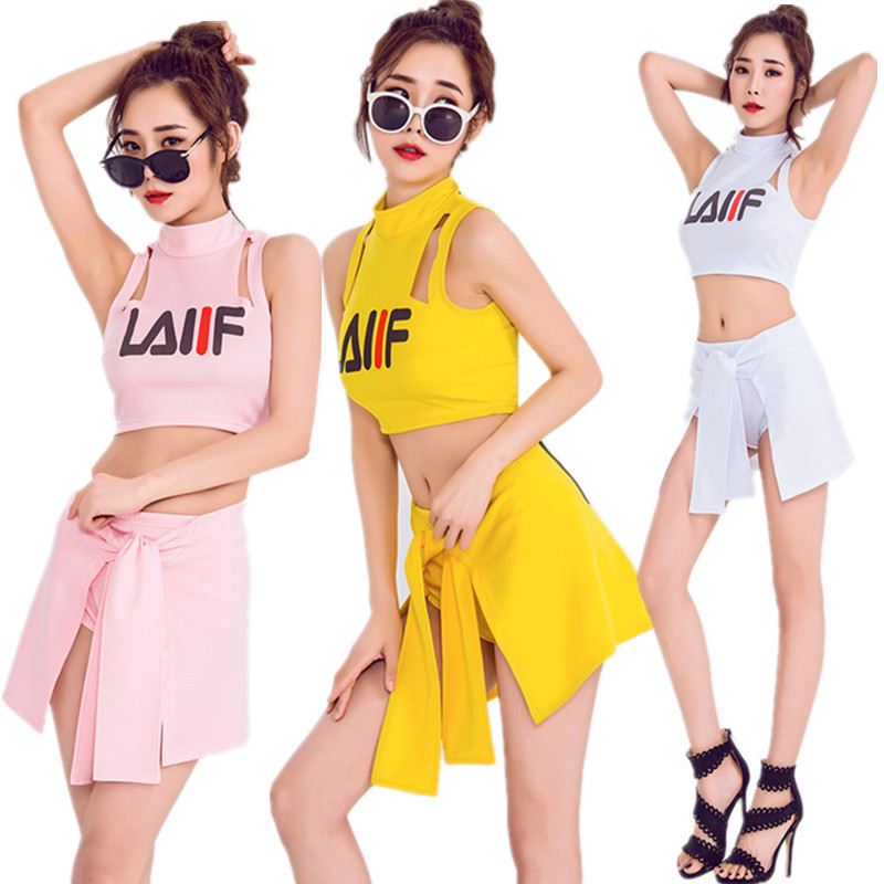 Korean Jazz Dance Girl Group Cheerleader Costume Bar ds Nightclub Performance Clothes Sexy Modern Da
