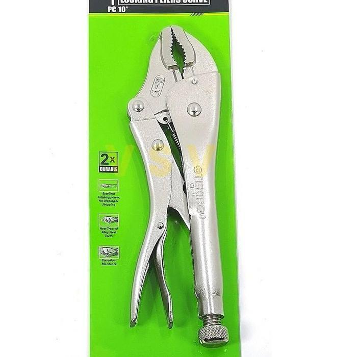 [TAUKO STEEL]] TEKIRO TANG BUAYA 10 INCH / tang buaya bengkok 10"  / vice grip - LURUS