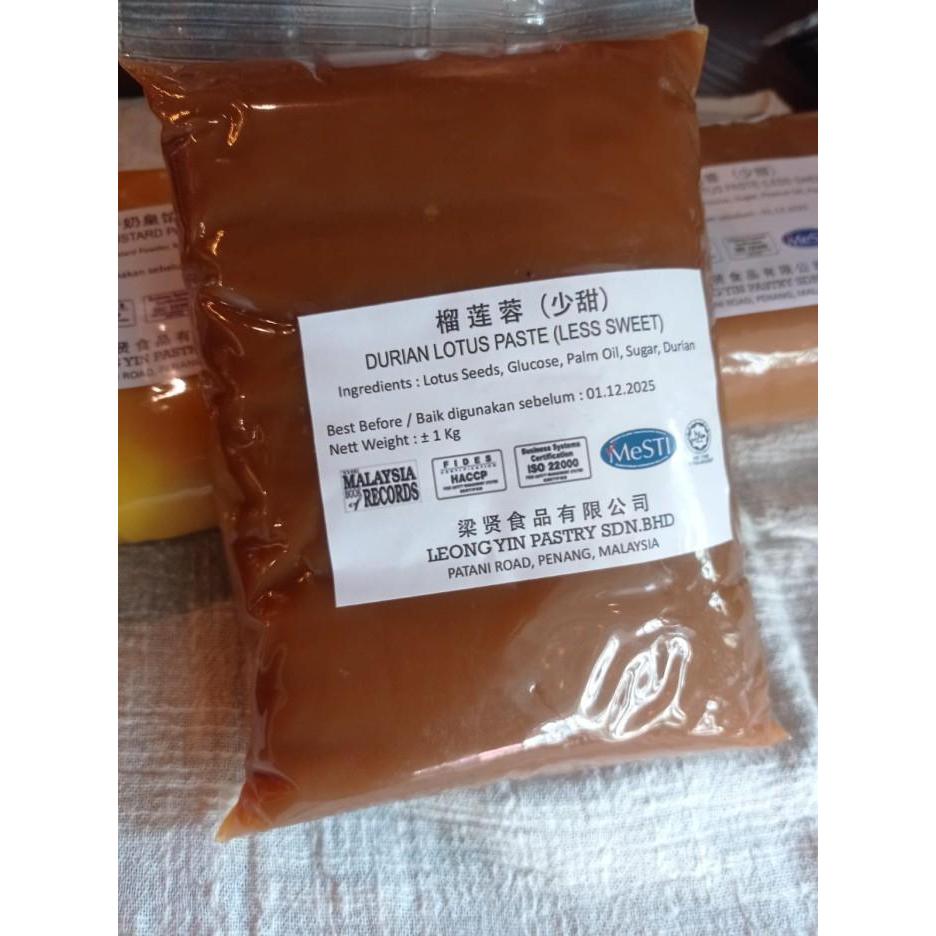 Moon Cake Filling Leong Yin Less Sweet 1 kg Isian kue bulan MoonCake - black sesame