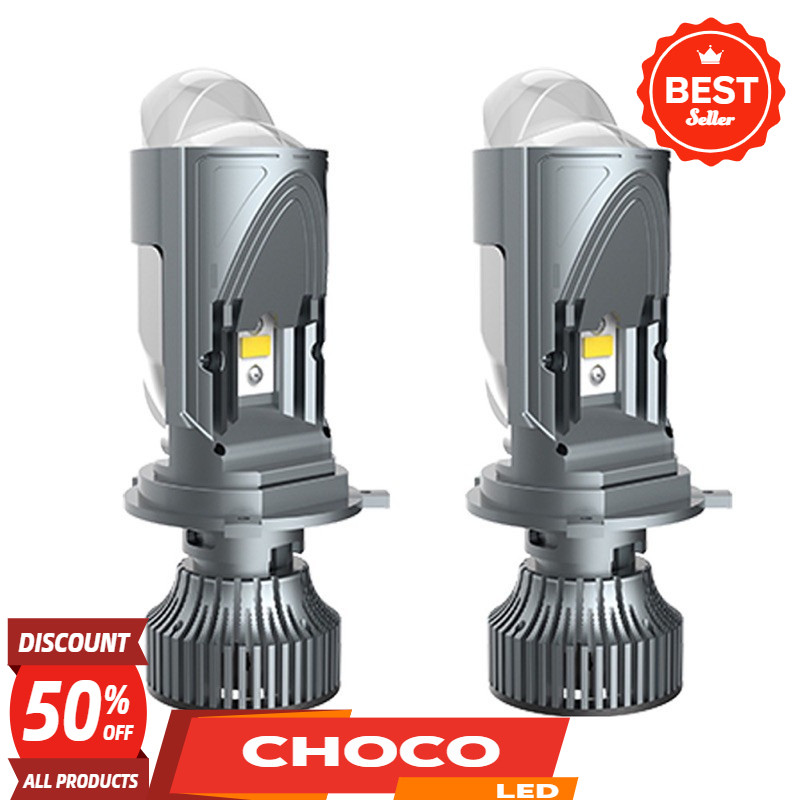 COD Mini Peojector Led H4 Mini Bi-Led H4 Super Bright 48 watt