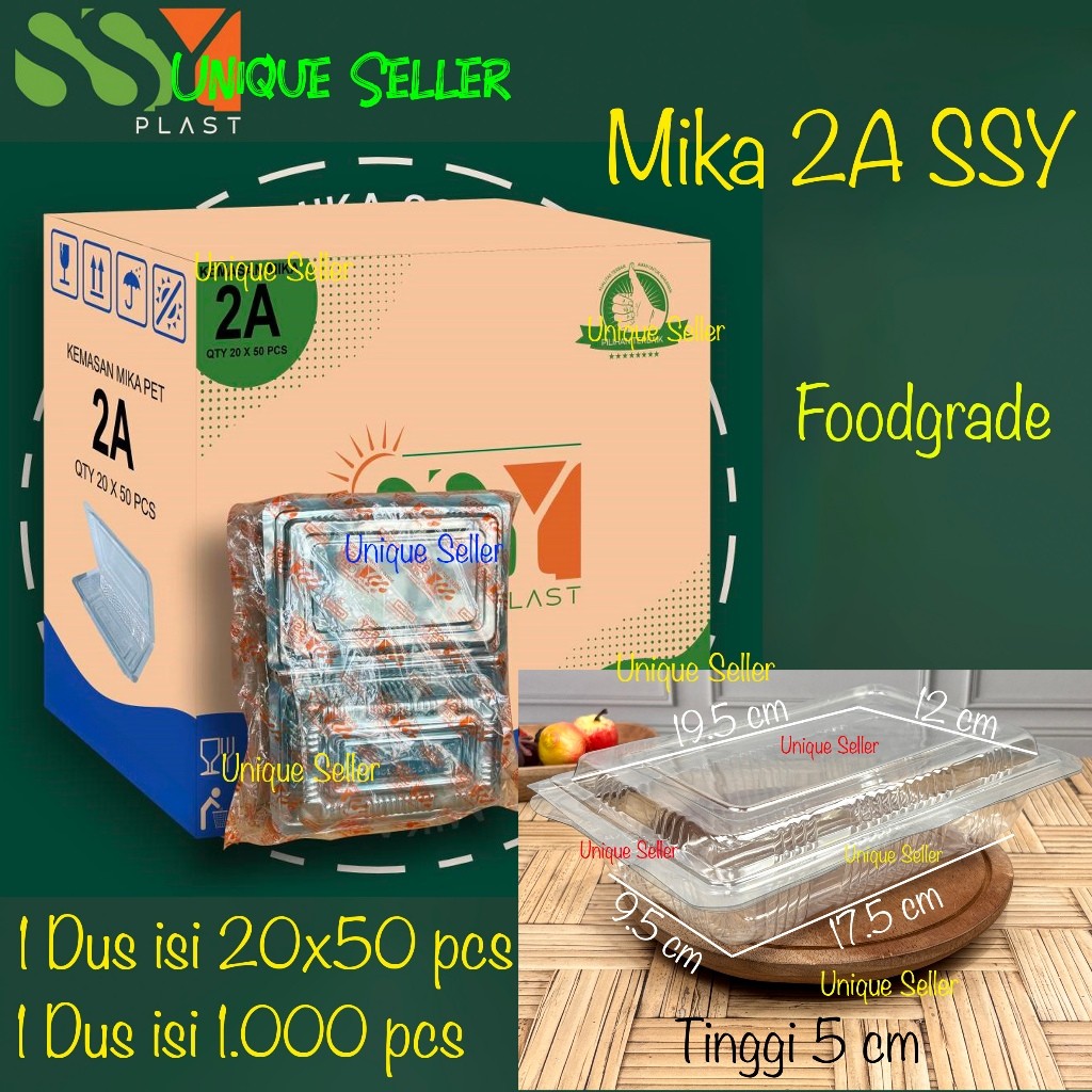 1Dus Mika 2A SSY 2 A Uk 19.5x12x5 isi 1.000 pcs Mika Ayam Nasi Goreng Kuning Campur Bakmi Bihun