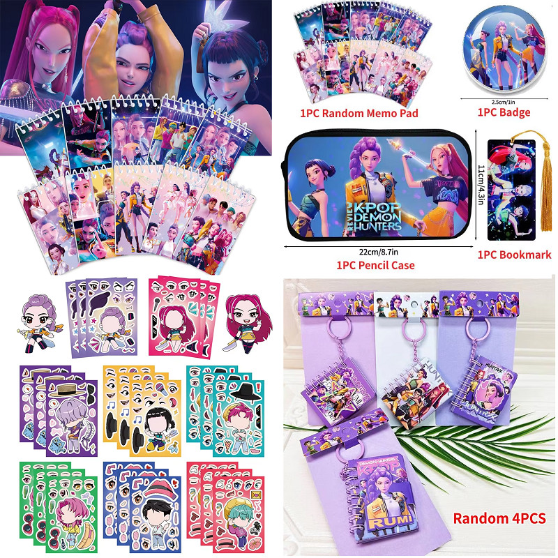 Kpop Demon Huntriex Pocket Notebooks Anime Movie Character Kpop Idol Girl Coil Mini Notebook Birthda