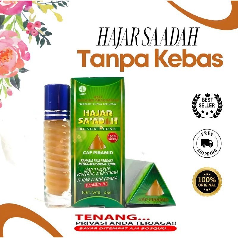 READY Hajar Saadah Mesir Cap Piramid Herbal Asli Original 100%(Hj saadah)-Obat kuat pria Perkasa /Mi