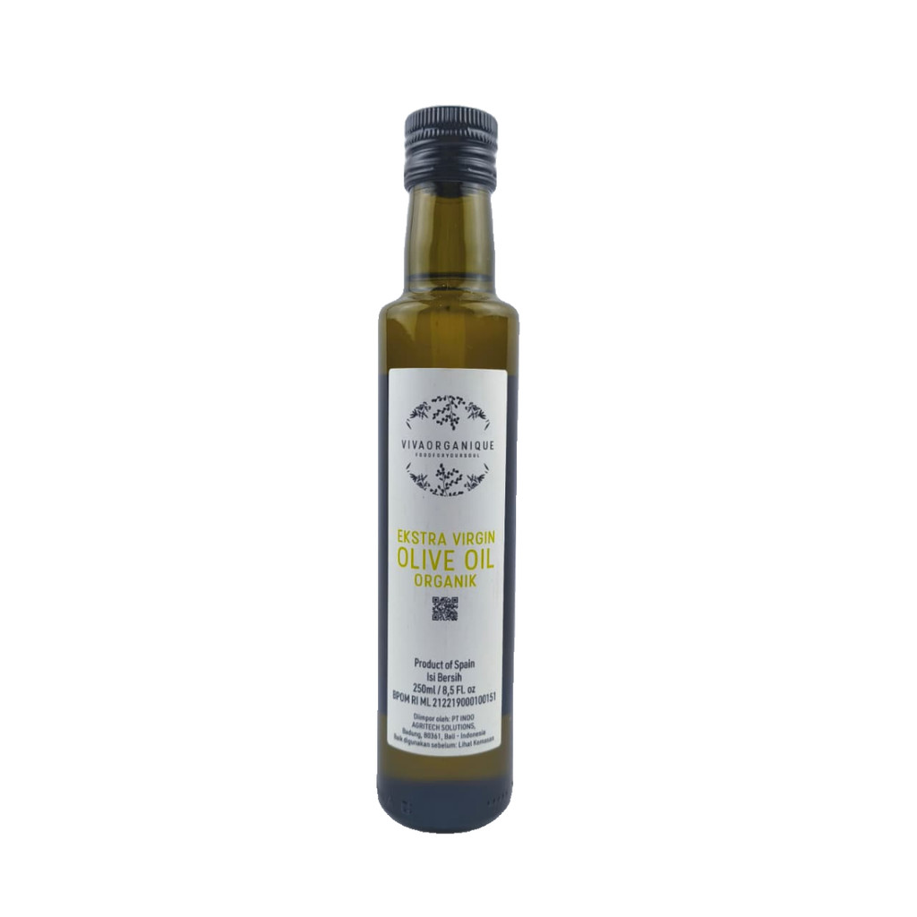 VivaOrganique Extra Virgin Olive Oil Organik 250ml – Minyak Zaitun Murni Cold Press | Masak Sehat & 