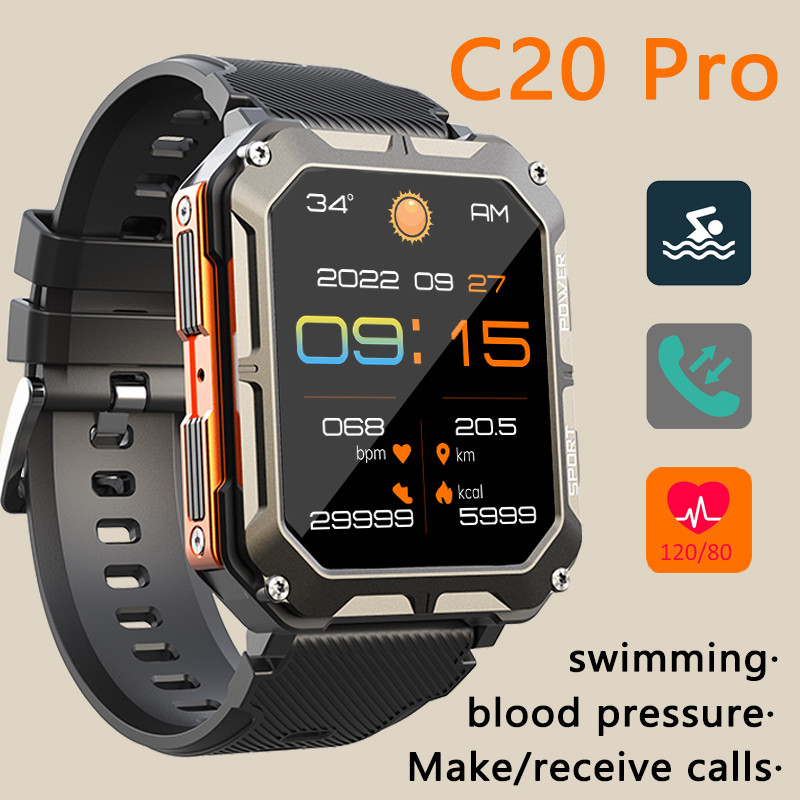 C20 PRO 2024 New up Smart Watch Bluetooth call blood pressure detection IP68 waterproof Men sports S