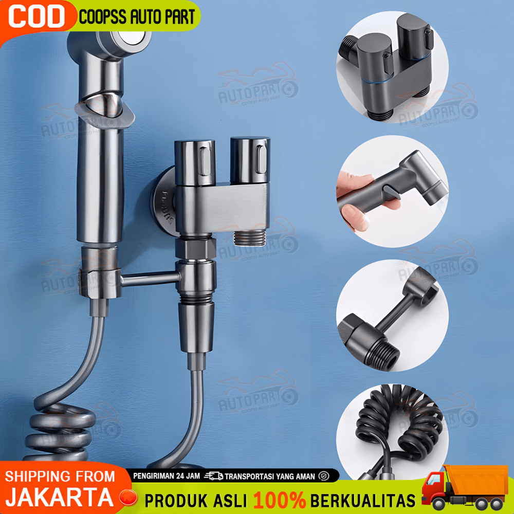 Tahan Karat 1 Set Jet Shower Closet Jet Shower Kamar Mandi  Kran Jet Shower Closet Shower Jet Closet