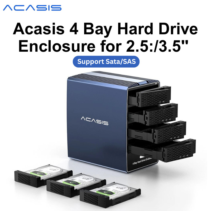 Acasis EC-1003 Acasis 4 Bay 2.5/3.5 Inch SAS/SATA to USB 3.0 Hard Drive Enclosure