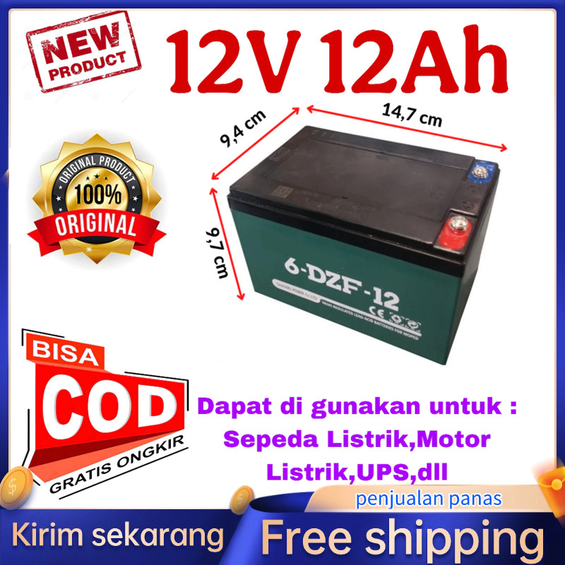 Aki 12ah - 12ah Baterai Sepeda Listrik Motor Listrik Deep Cycle Sepeda Battery 12Ah Dan 20Ah AKI SEP