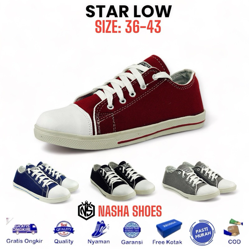 SEPATU STAR PENDEK / SEPATU STAR COWOK / SEPATU PENDEK MURAH / SEPATU STAR PENDEK MURAH