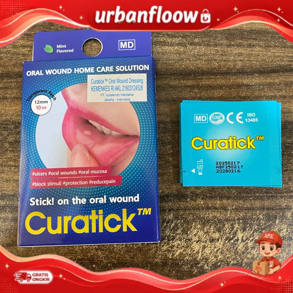 Curatick Plester Sariawan Obat Mulut Anti Sakit Import Ulcer Oral Wound Solution TERLARIS 
