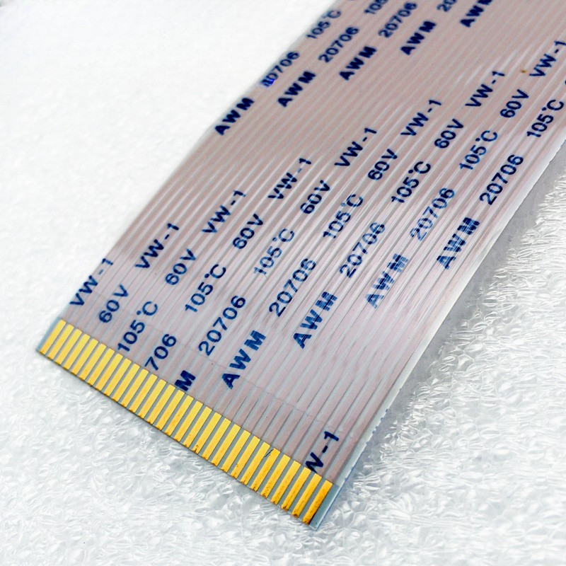 1.0MM Spitch Flat Flexible FFC AWM 20706 105C A-Type Ribbon Cable