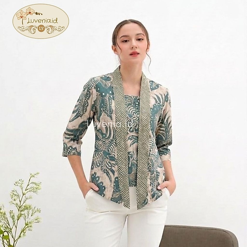 Atasan Batik Wanita 336P BHK - Batik Modern / Blouse Batik / Batik Wanita / Seragam Batik / Batik Co