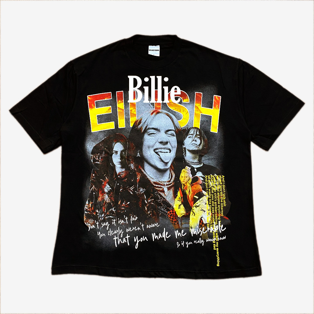 POP Tshirt Bea$ters Oversized Billie Eilish Katun Retro