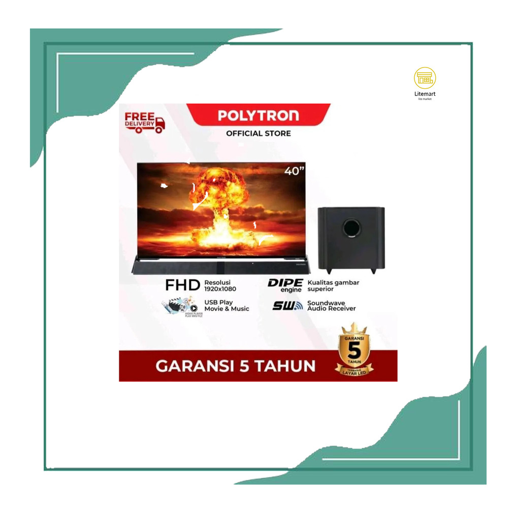 POLYTRON LED DIGITAL TV 40" PLD 40BV8958 SWF 0250