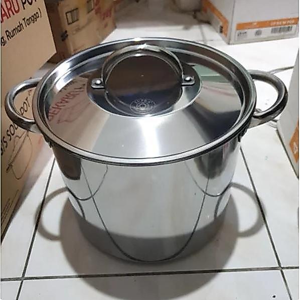 Bisa Gosend Supra Panci Stockpot 8 Qt 8Qt 8L Horekaru Induksi Stainless Tebal