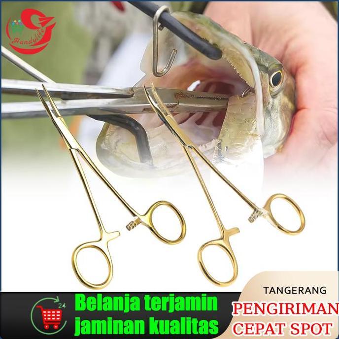 NIFQOC 12.5cm Emas Needle Holder / Klem Jahit /Dental Needle Holder Plier