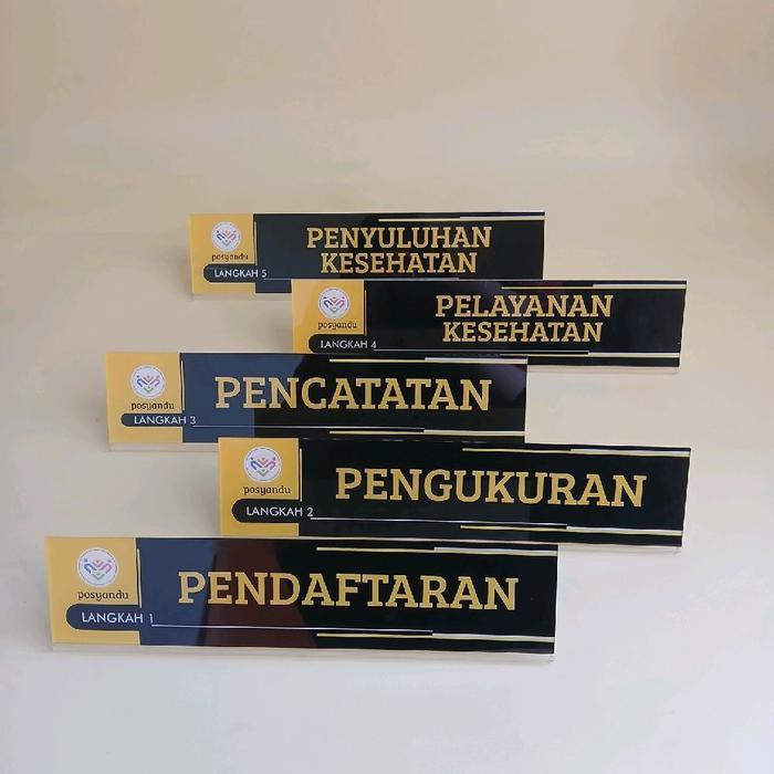 Paket Akrilik Papan Meja Posyandu - 1 Set Akrilik Papan Meja Pelayanan Posyandu - Akrilik Meja Posya