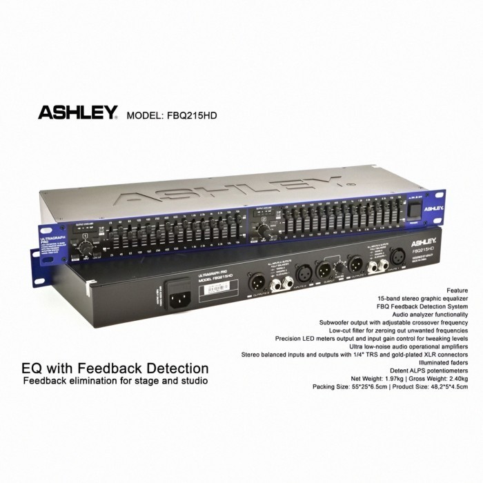 Equalizer ASHLEY FBQ215HD / Equaliser FBQ215 HD / Ekualiser FBQ 215 Ashley