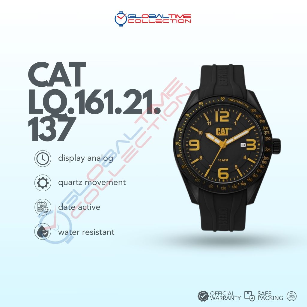 CATERPILLAR LQ.161.21.137 Black Yellow Rubber Strap