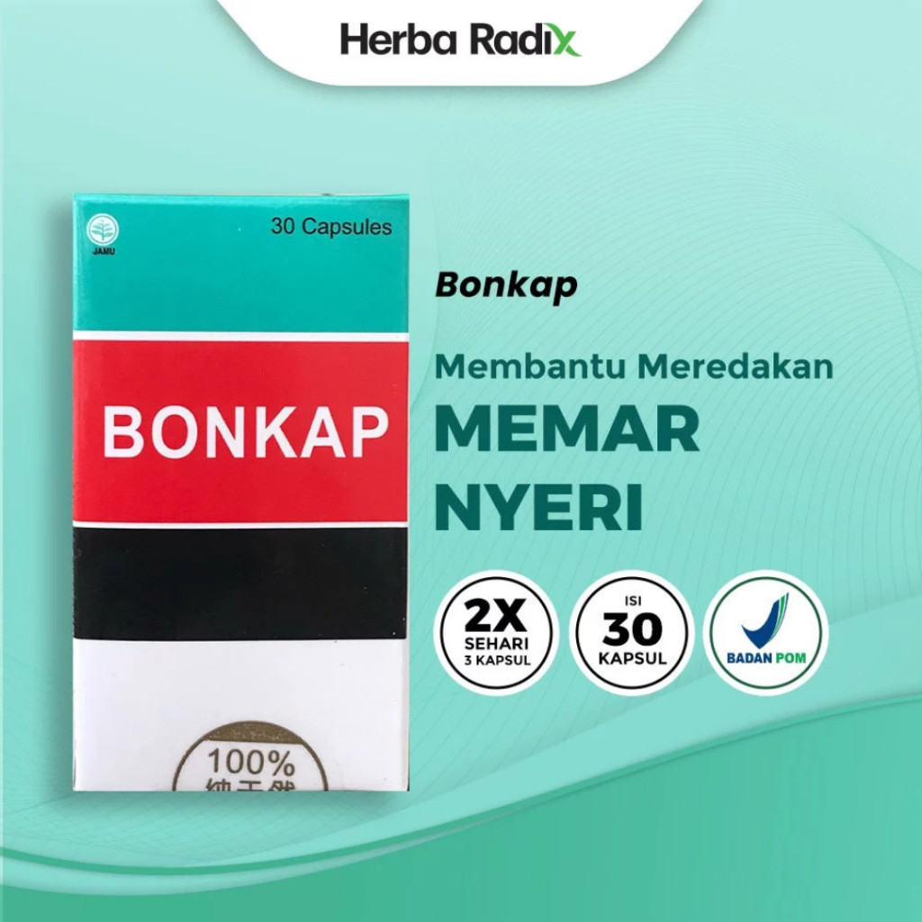 [ ORIGINAL ] Bonkap Kapsul Herbal Patah Tulang 30 Kapsul - The Musk Facture
