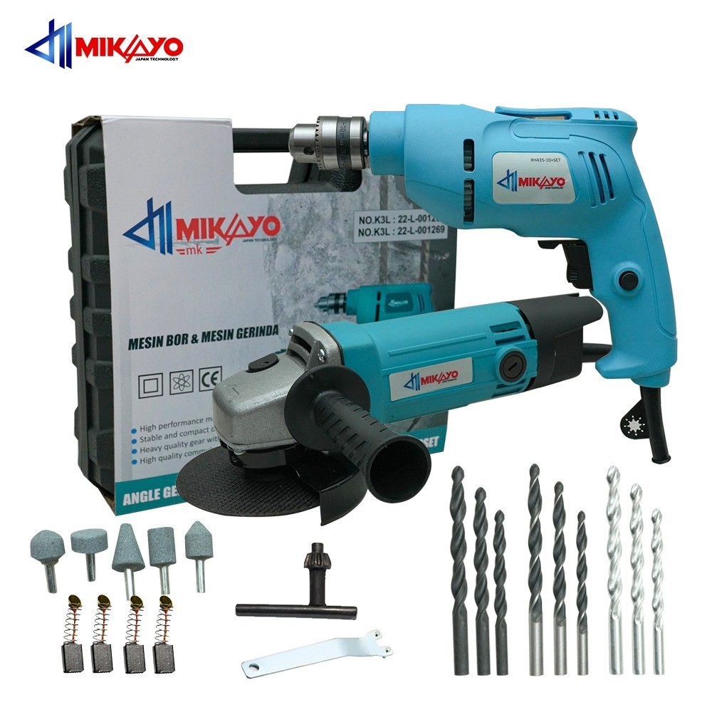 CIcishop  MURAH makita bor dan gerinda mesin bor listrik Gerinda dan bor dapat box paket lengkap ger